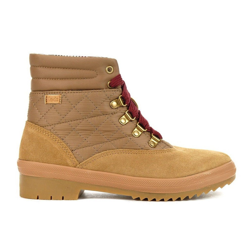 Keds Camp Boot in Water Resistant Suede Thinsulate Toasted Coconut Size 8